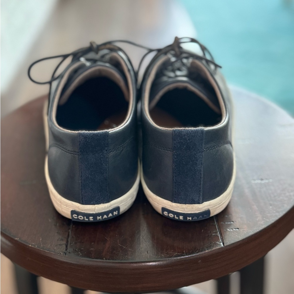 Cole Haan Blue Grand Crosscourt Leather Tennis Shoes. - Picture 4 of 7